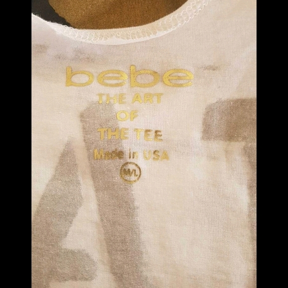 New bebe Kate Moss Open back T-Shirt M/L - Picture 5 of 5